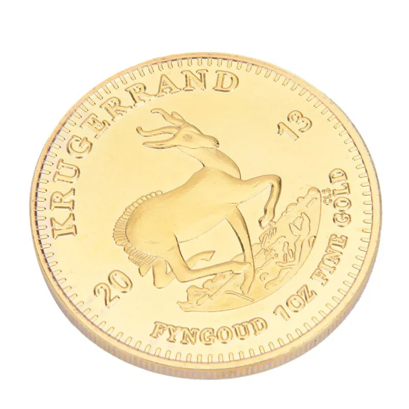 Color: light yellow - 1PC 1974/1978/2021 South African Gold Krugerrand Coin 4cm Gold Coin Replica Cosplay Prop