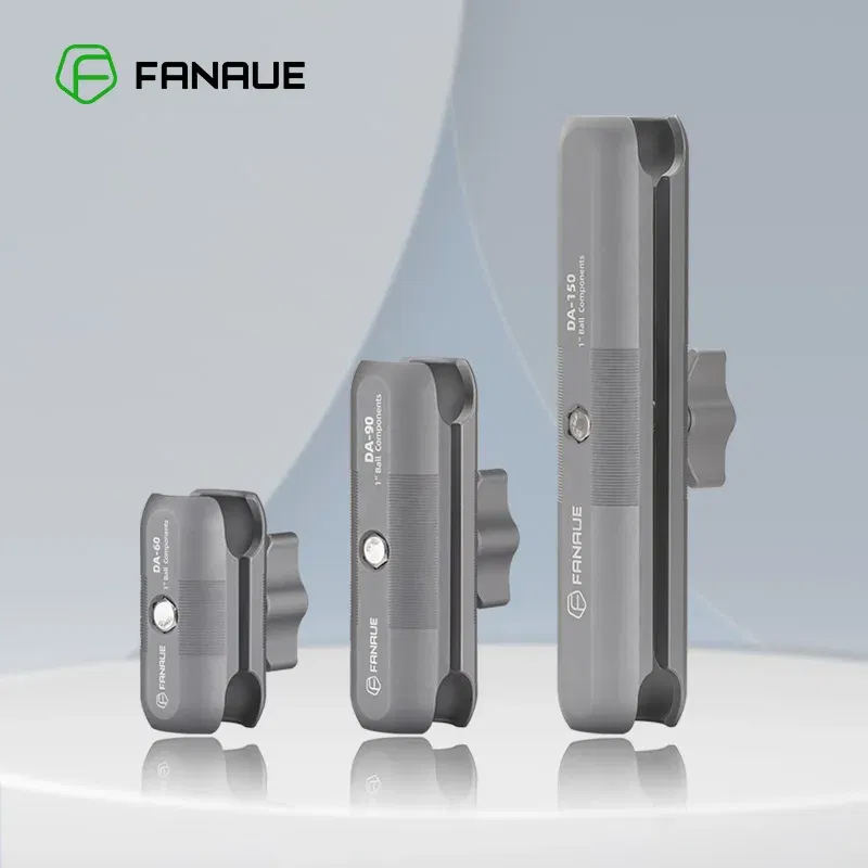 Color: WHITE - FANAUE Aluminum Alloy Double Socket Arm 25 mm/1 Inch Ball Head Holder Mount Clamp for Bicycle Motorcycle Camera for RAM MOUNTS