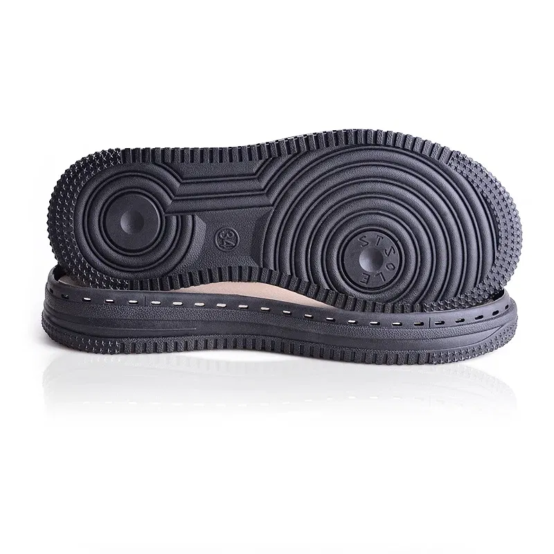 Color: black, Shoe Size: 3 - 1 Pair Soft Rubber Soles Hand-woven Hook Line Soles Anti-slip Shoe Patch Durable Repair Replacement For Boot Shoes