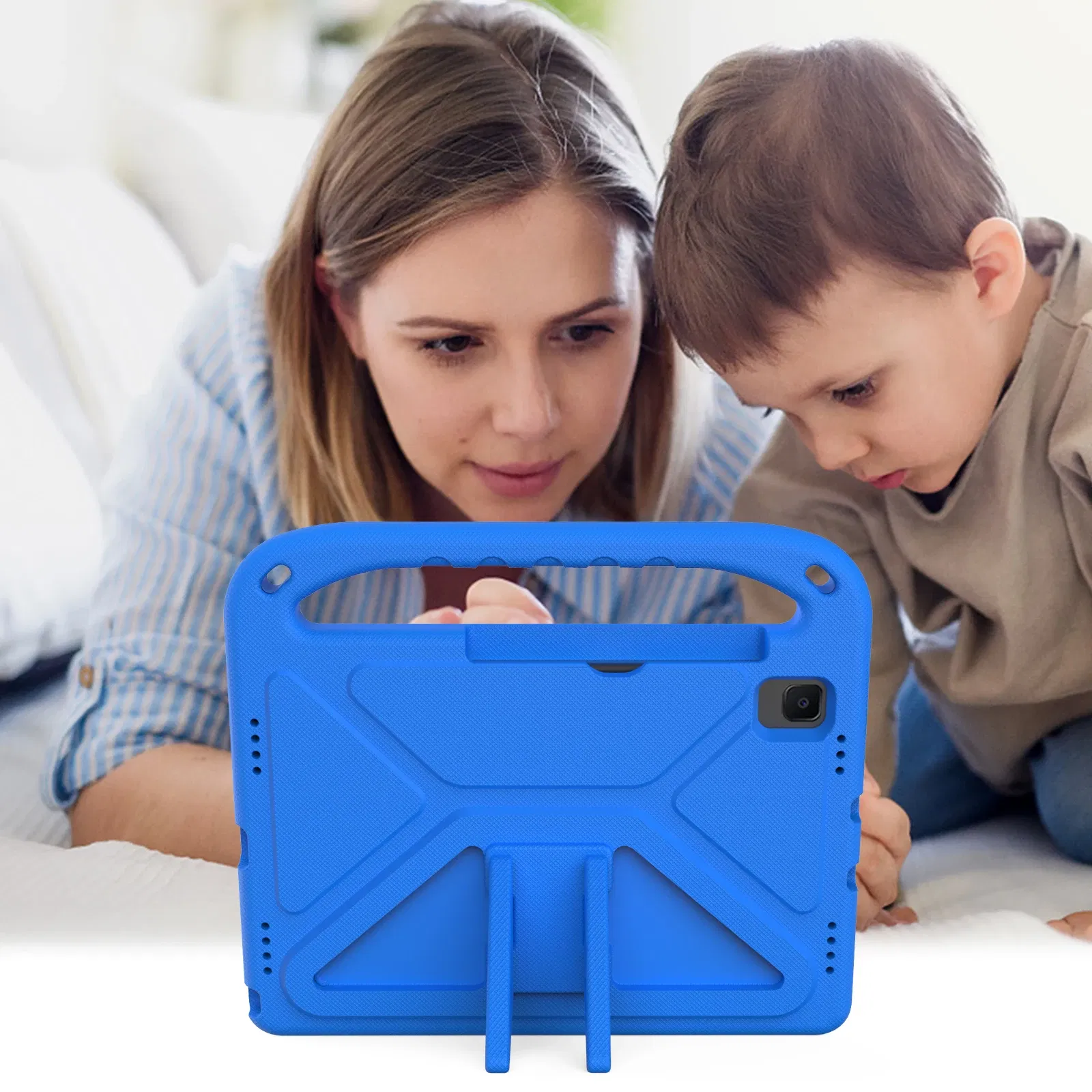 Color: PURPLE, Size: Fifteen - Kids tablet case  for Samsung Galaxy Tab S9FE+ S9+ S9 S8 S8+ S7FE S7+ A7Lite S5e S6 Lite A9+ A9 A8 A7 T510 T307U Child shel