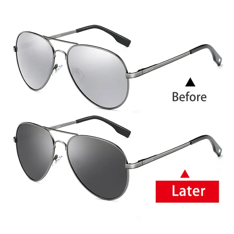 Lenses Color: WHITE, Frame Color: Blue - Myopia Photochromic Sunglasses Diopter Polarized Driving Goggle Men Chameleon Change Color transition Prescription Sun Glasses