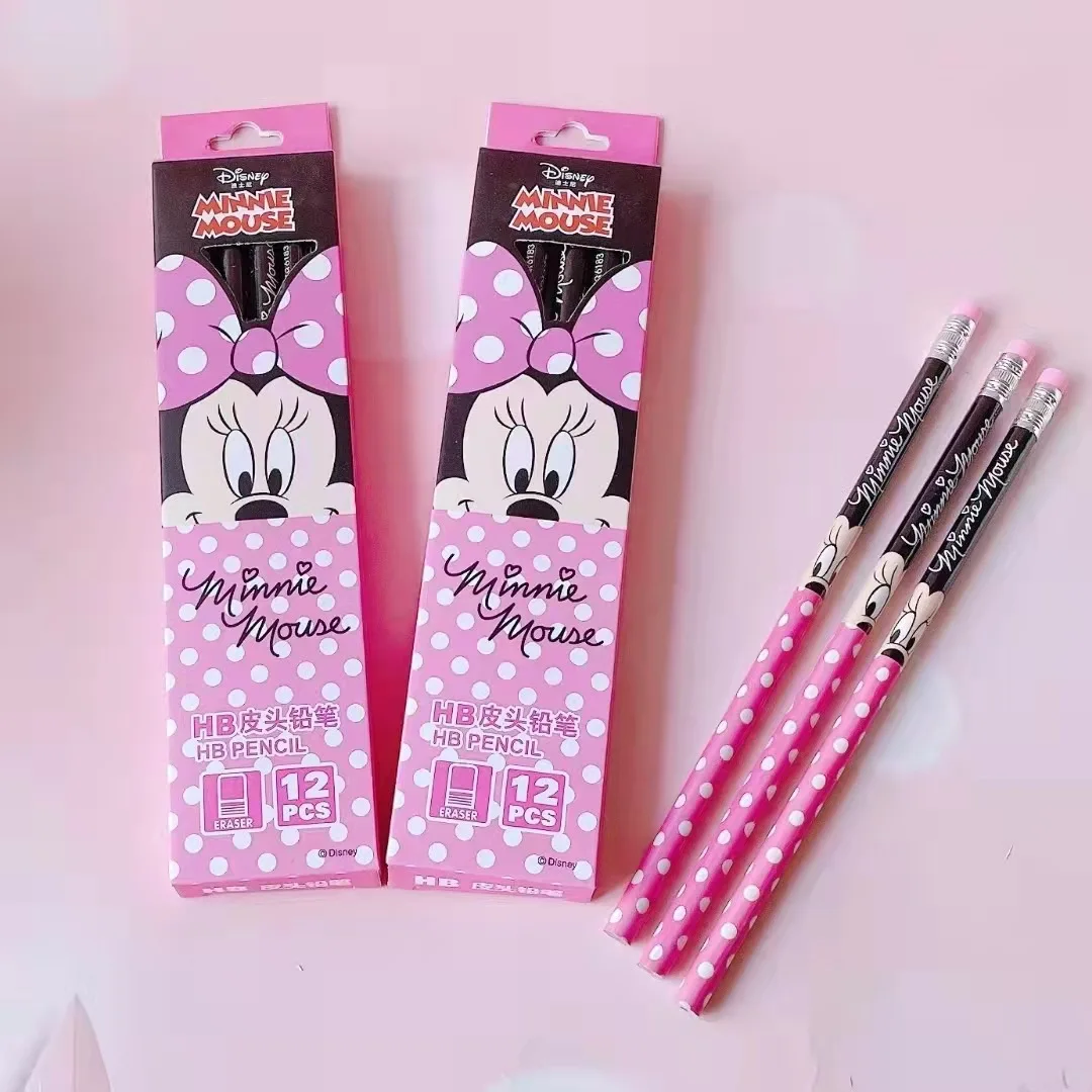 Color: Multicolor - Disney Stitch Pencil Cute Cartoon Action Anime Figures Minnie Mickey Winnie The Pooh Belle Alice Pencil Cartoon Childrens Gifts