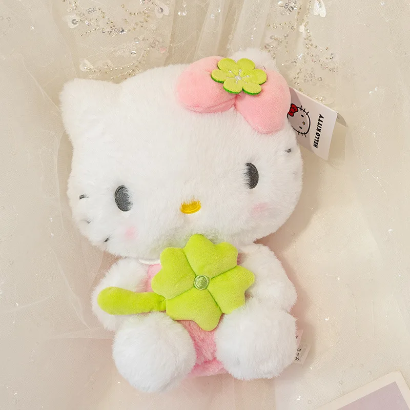 Color: PURPLE - 20-25cm Genuine Sanrio characters My Melody Kuromi Cinnamoroll Kt Cat Plush Toy Anime Stuffed Animals Christmas Birthday Gifts
