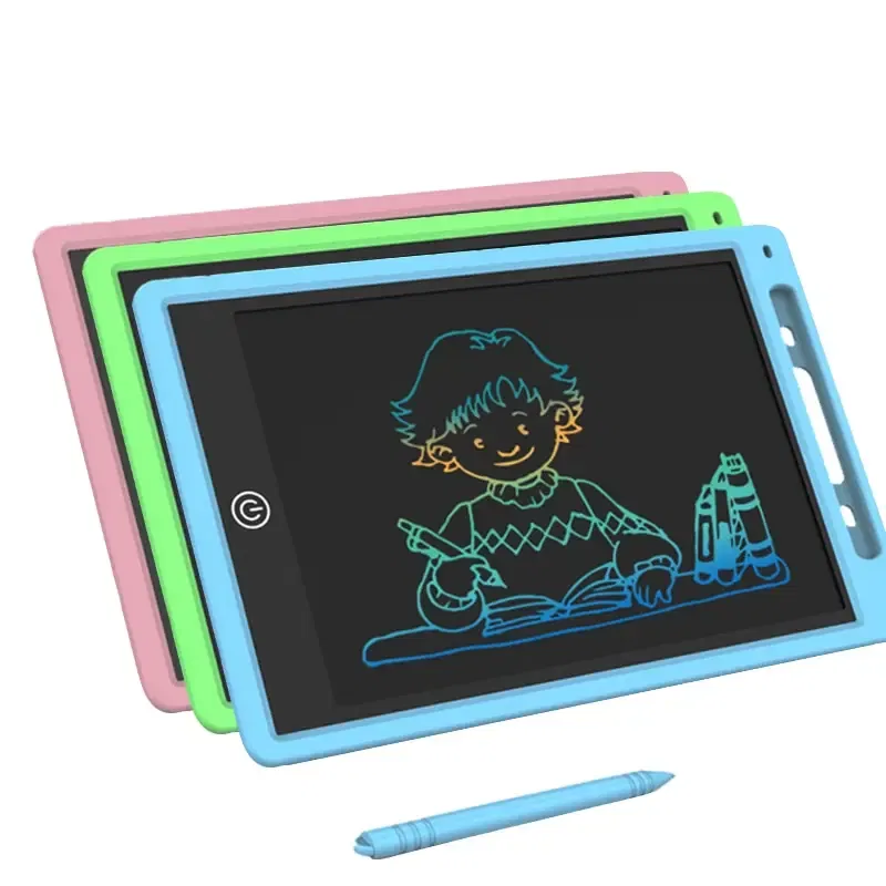 Color: Silver - 12 Inch LCD Writing Tablet Drawing Board Graffiti Sketchpad Mgaic Erasable Handwriting Pad Toys for Kids Boys Gifts