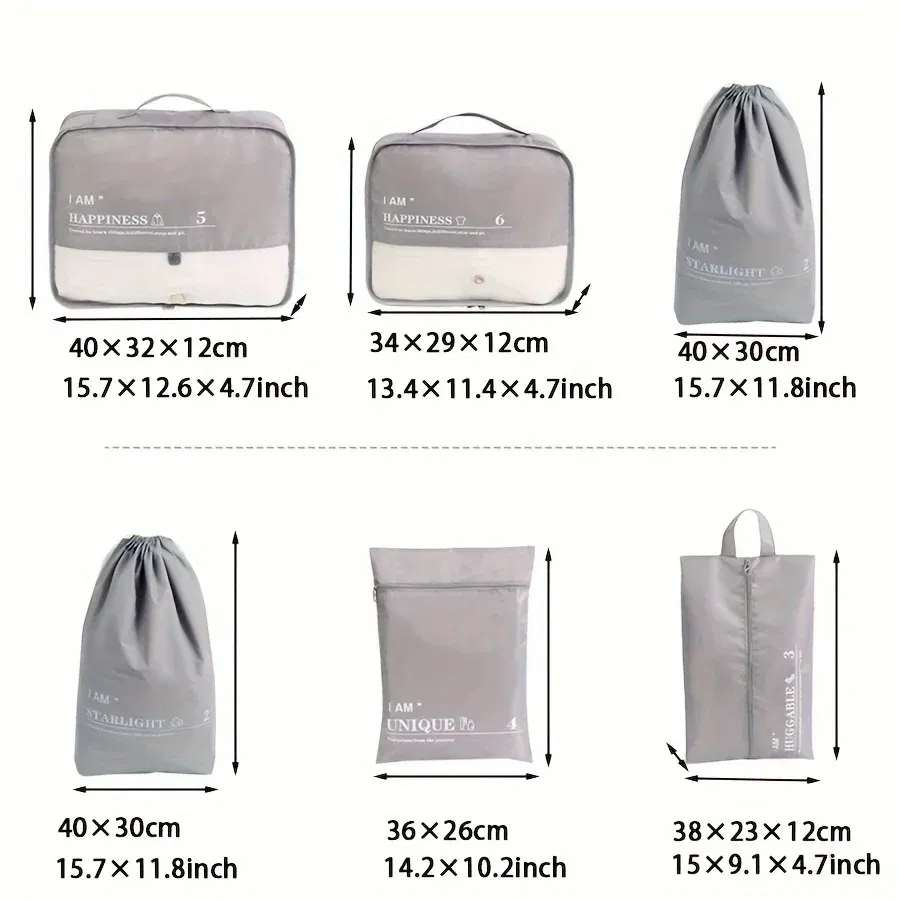 Color: Rose, Ships From: CHINA - 6pcs, Packing Cubes Luggage Organizers, Travel Accessories