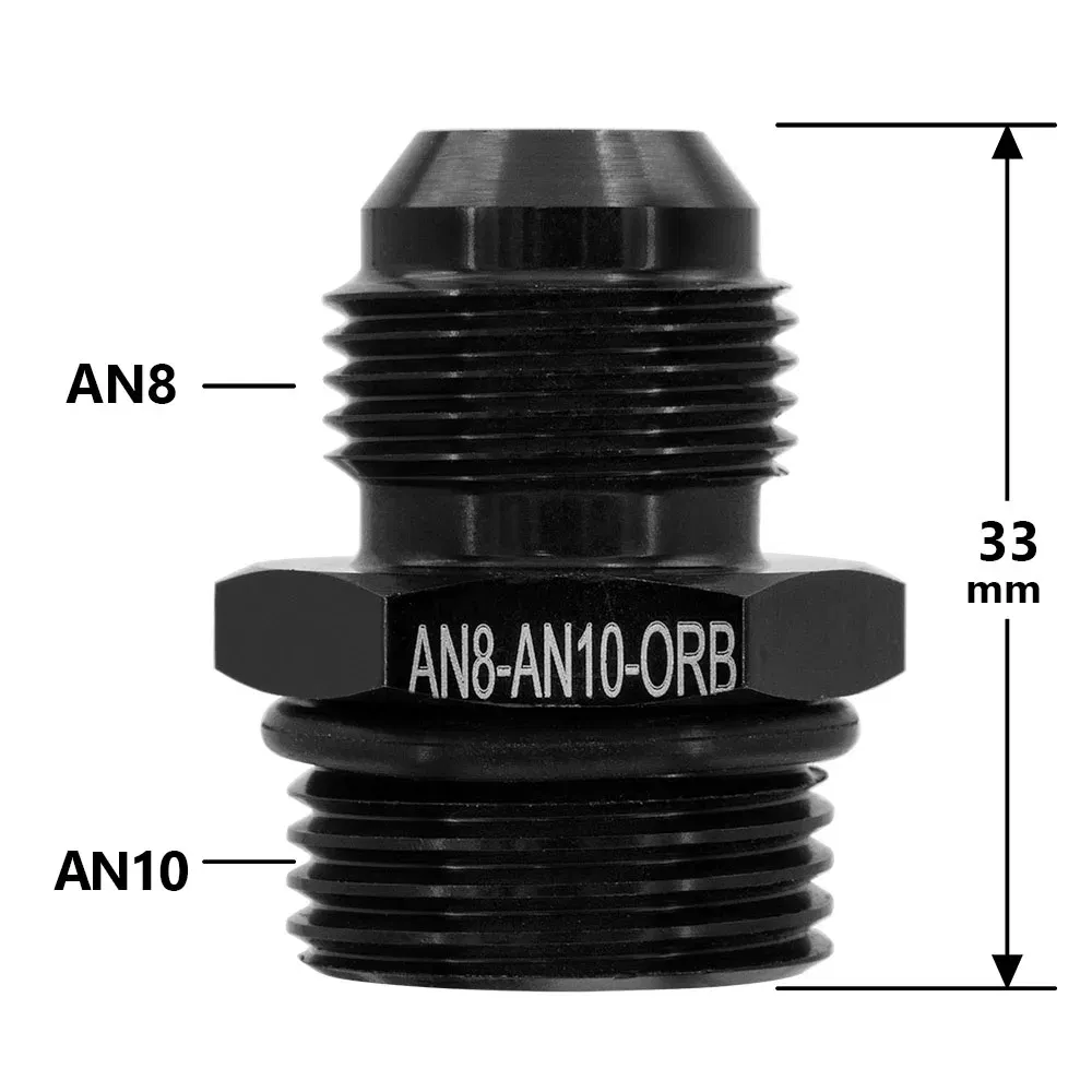 Color: MULTI - Aluminum Alloy Universal AN6 8 10 12 to AN to M16x1.5 M18x1.5 Metric Fuel Hose Adapter Pipe Thread Fitting CAR OIL COOLER SYSTEM