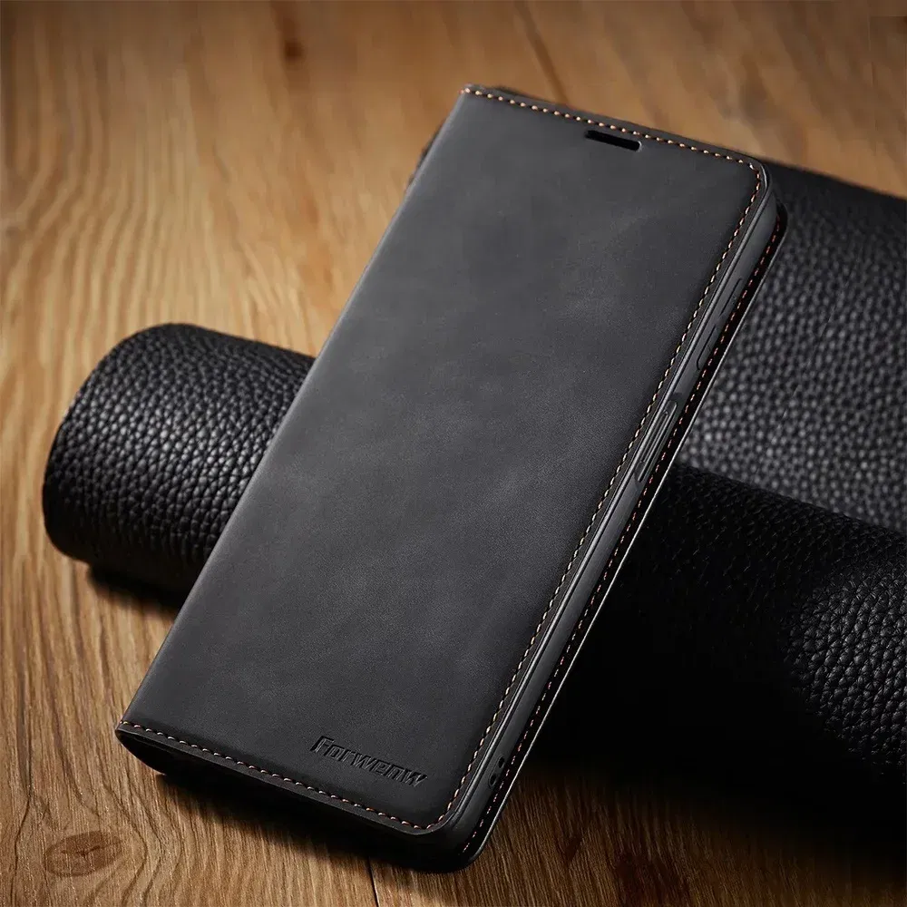 Color: black, Material: Carbon Fiber - Leather Case for Samsung Galaxy A54 A53 A34 A33 A14 A13 A15 A25 A12 A22 A32 A52s A6 A7 A10 A20e A40 A50 A70 A21s A31 A41 A51 A71