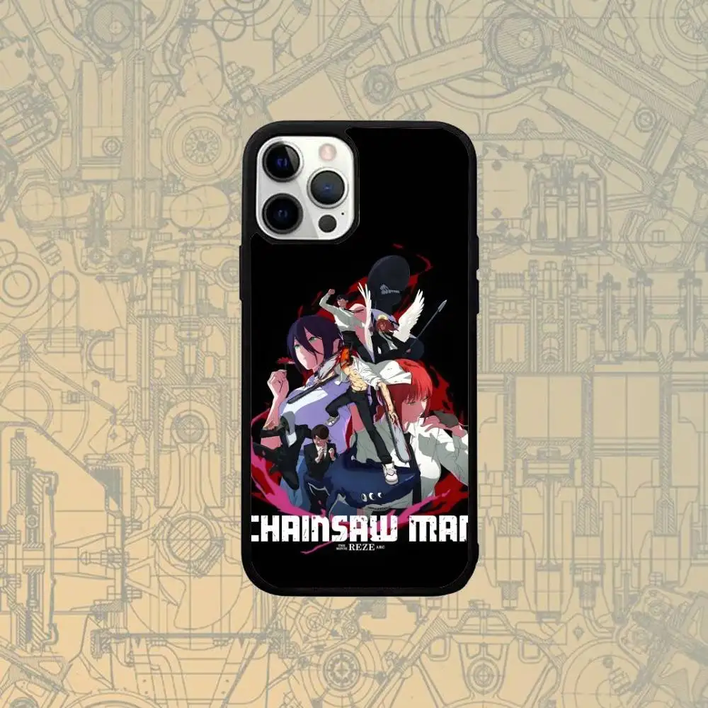 Color: Gold, Material: CANVAS - C-Chainsawman Reze Arc Movie Phone Case For IPhone 17,16,15,Pro,Max,Air,14,Plus,13,12,11 Magesafe Wireless Charge Cover