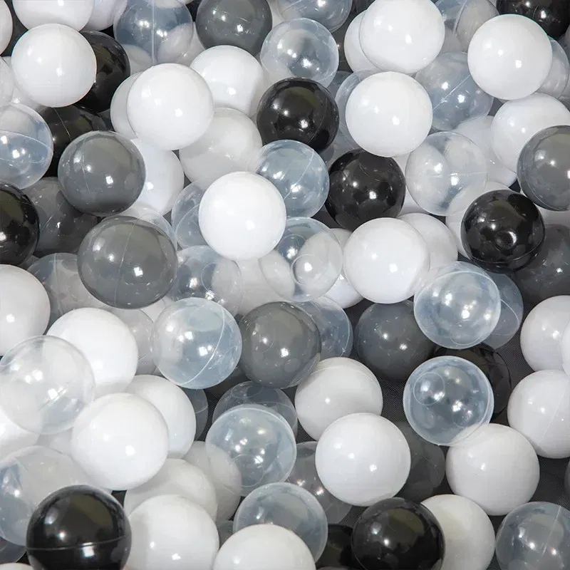 Color: Silver - 50pcs Colorful Love Star Plastic Ocean Ball Pits Eco-Friendly Funny Baby Kid Swim Pit Play Toy Water Pool Ocean Wave Balls Gifts
