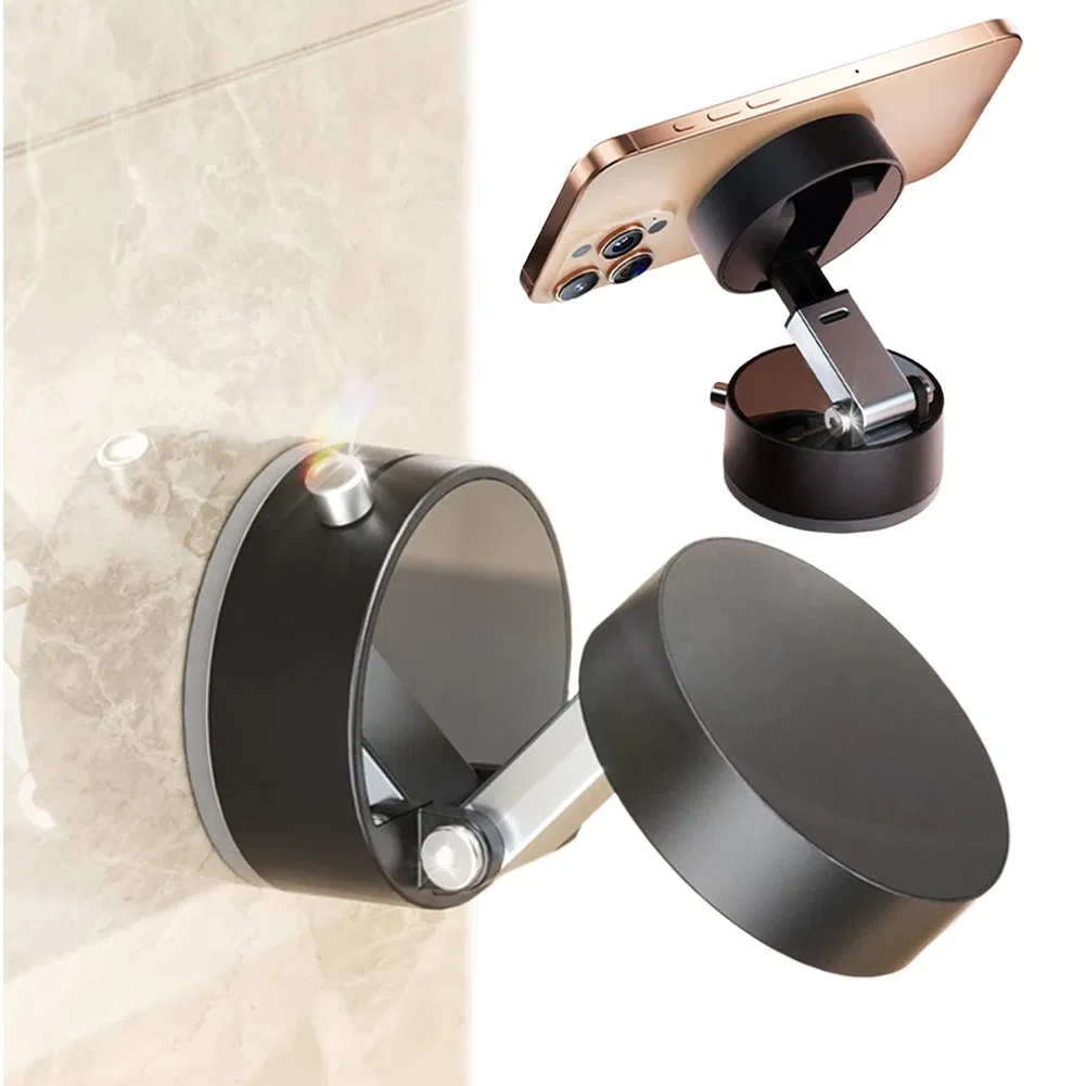 360?° Adjustable Vacuum Magnetic Suction Cup Phone Holder Hand-Free Foldable Kitchen Lazy Phone Bracket for Magsafe iPhone Xiaomi