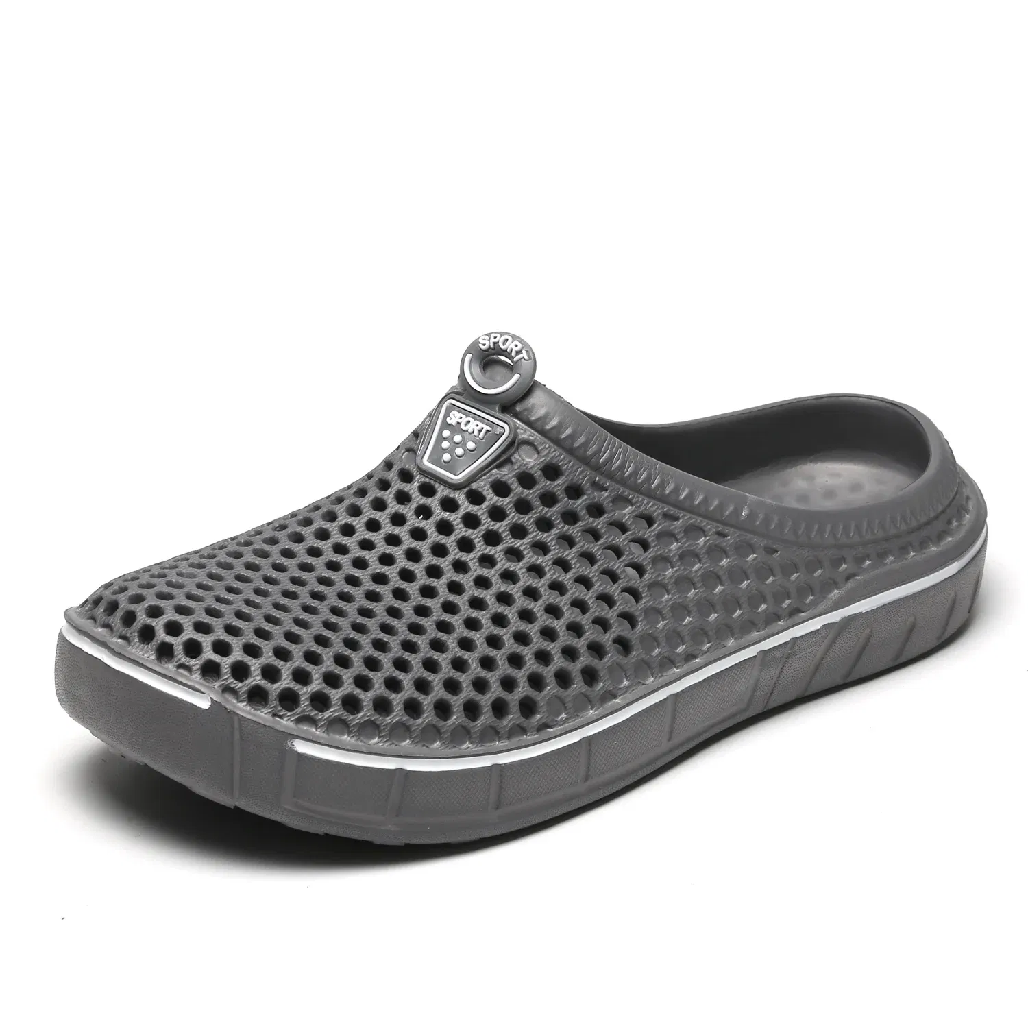 Color: black, Shoe Size: 38 - Men Slippers Beach Shoes Unisex Summer Hollow Outdoor Casual Men Beach Sandal Flip Flops Shoes Non-slip Size 36-45 Mens Slippers