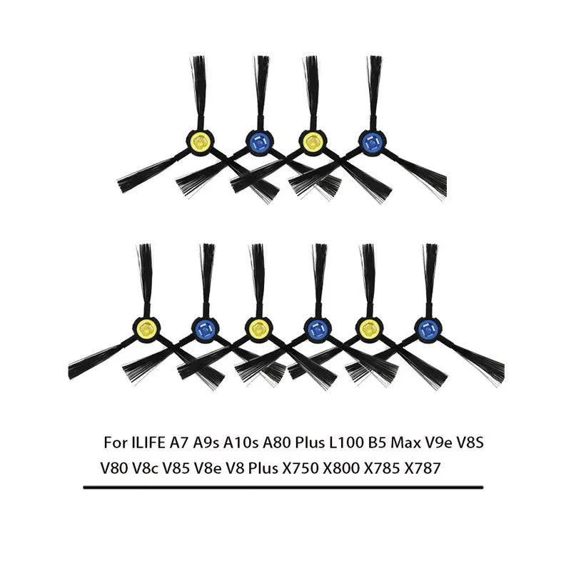 Color: plum - Side Brush for ILIFE A7 A9s A10s A80 Plus L100 B5 Max V9e V8S V80 V8c V85 V8e V8 Plus X750 X800 X785 X787 Vacuum Cleaner spare
