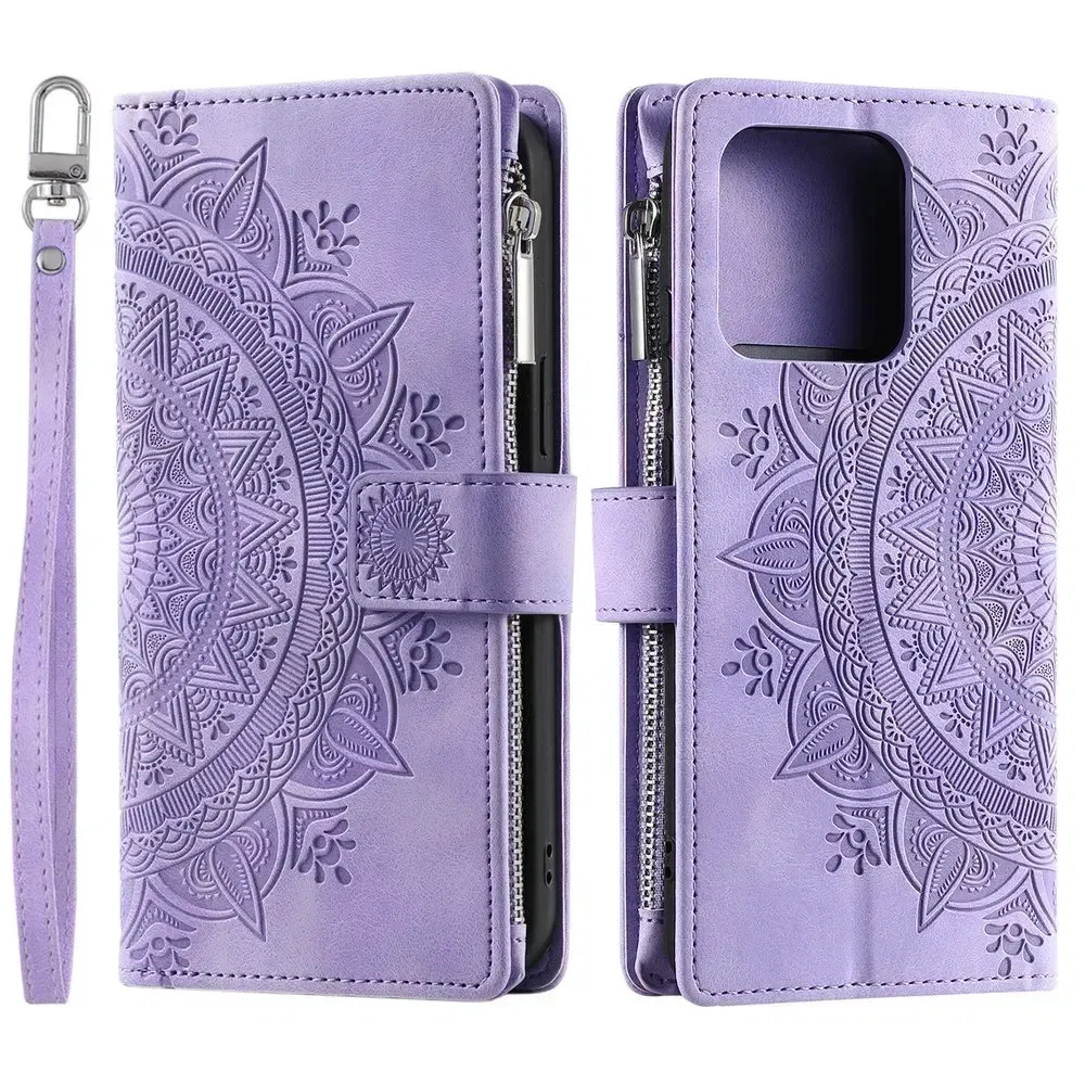 Material: Vinyl, Color: Light Gray - 13T 12T 11T Leather Case For Redmi Note 12 Pro Plus 5G Flip Case Crossbody Zip Book Funda Xiaomi Redmi Note 13 Pro 11 12s 13c 4G