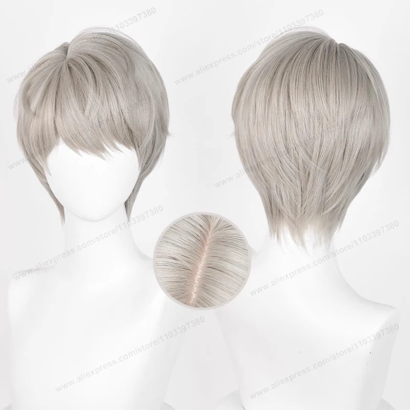 Color: Red - Love And Deepspace Rafayel Zayne Xavier Cosplay Wig 30cm Short Hair Anime Wig Heat Resistant Synthetic Halloween Party Wigs