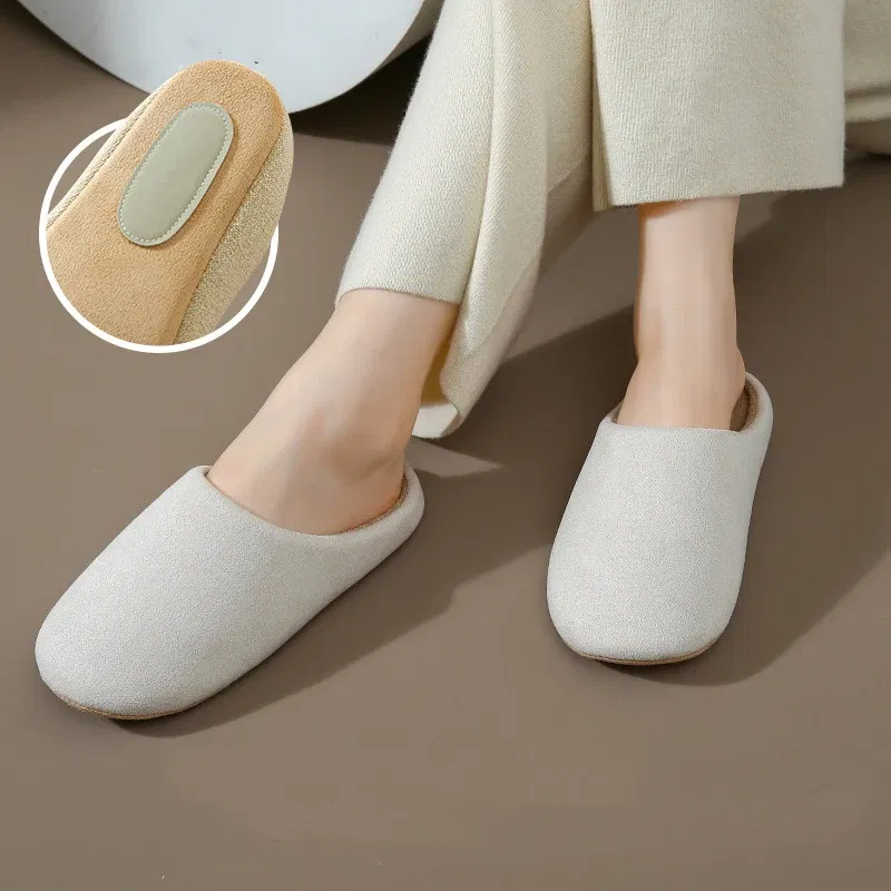 Color: Olivine, Shoe Size: 36-37, Ships From: CHINA - Asgard Women Warm House Slippers Winter 2024 New Silent Flat Bedroom Slides Indoor Cozy Fur Women Cotton Shoes Men Fuzzy Slipper