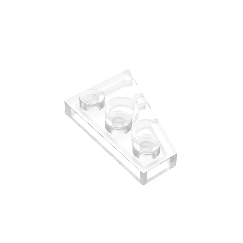 Color: Dark Green - Gobricks GDS-546 Wedge, Plate 3 x 2 Left  compatible with lego 43723 pieces of children's DIY Assemble Building Blocks