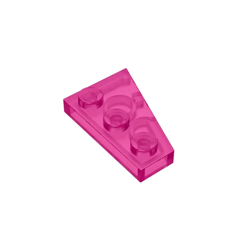 Color: Dark Green - Gobricks GDS-546 Wedge, Plate 3 x 2 Left  compatible with lego 43723 pieces of children's DIY Assemble Building Blocks
