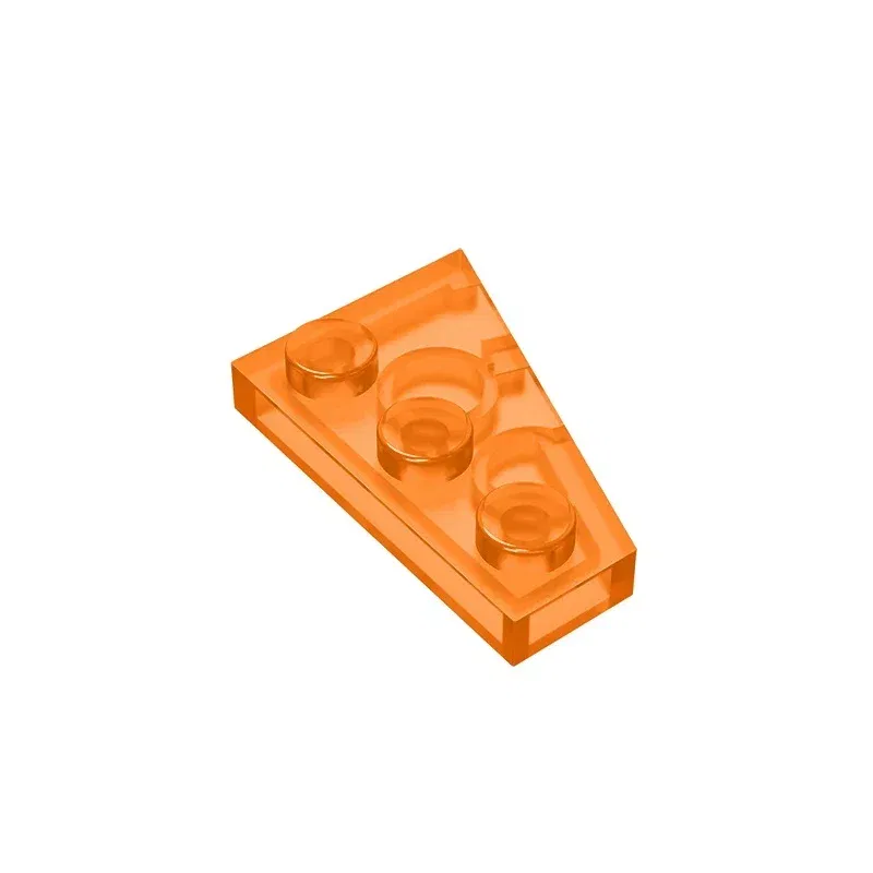 Color: Dark Green - Gobricks GDS-546 Wedge, Plate 3 x 2 Left  compatible with lego 43723 pieces of children's DIY Assemble Building Blocks