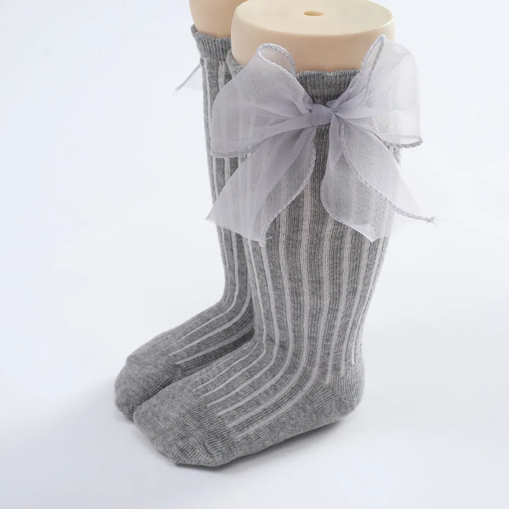 Color: Brown, Kid Size: 3M, Ships From: CHINA - Jlong Toddler Cotton Solid Color Crew Socks Baby Girls Bow Tie Socks Kids Girls Cute Princess Socks 0-3 Years