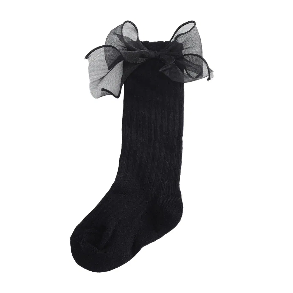 Color: Brown, Kid Size: 3M, Ships From: CHINA - Jlong Toddler Cotton Solid Color Crew Socks Baby Girls Bow Tie Socks Kids Girls Cute Princess Socks 0-3 Years