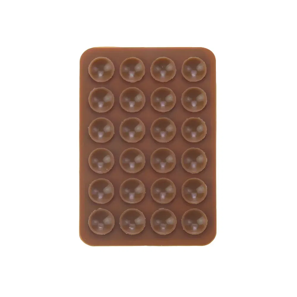 Color: Clear - Silicone World Square Silicone Mobile Phone Fixing Suction Cup Car Mounted Bracket Phone Case Universal Anti Slip Suction Cup