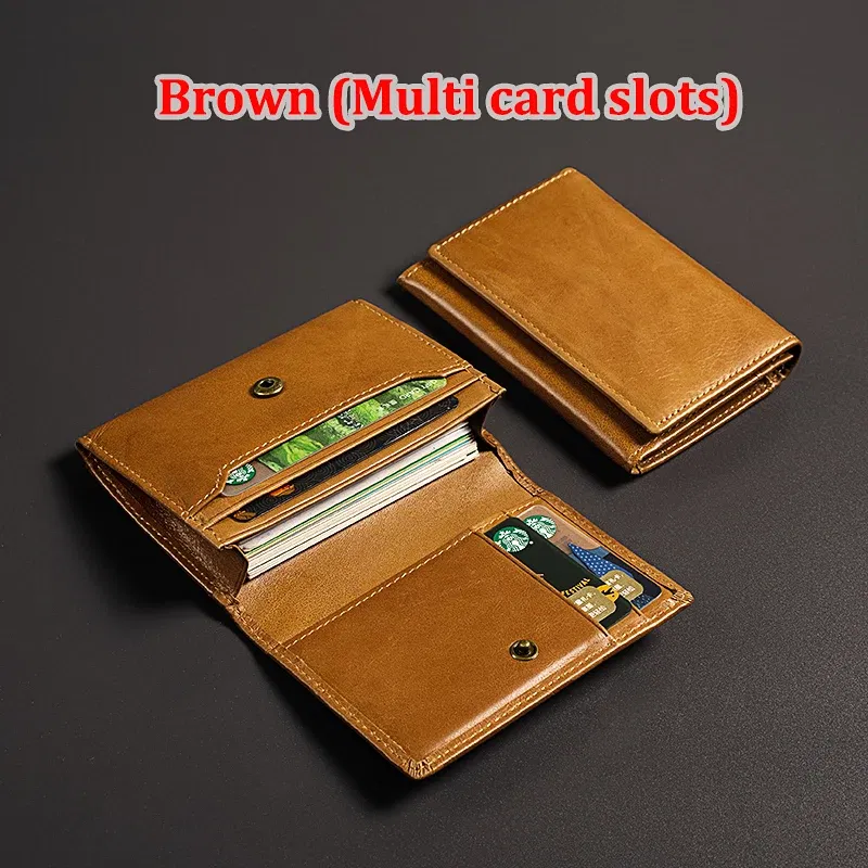 Color: wine red, Ships From: CHINA - Luxury Genuine Leather Cowhide Card Holder RFID Blocking Purse Men and Women Credit Card Wallet Slim Business ID VIP Cards Bags