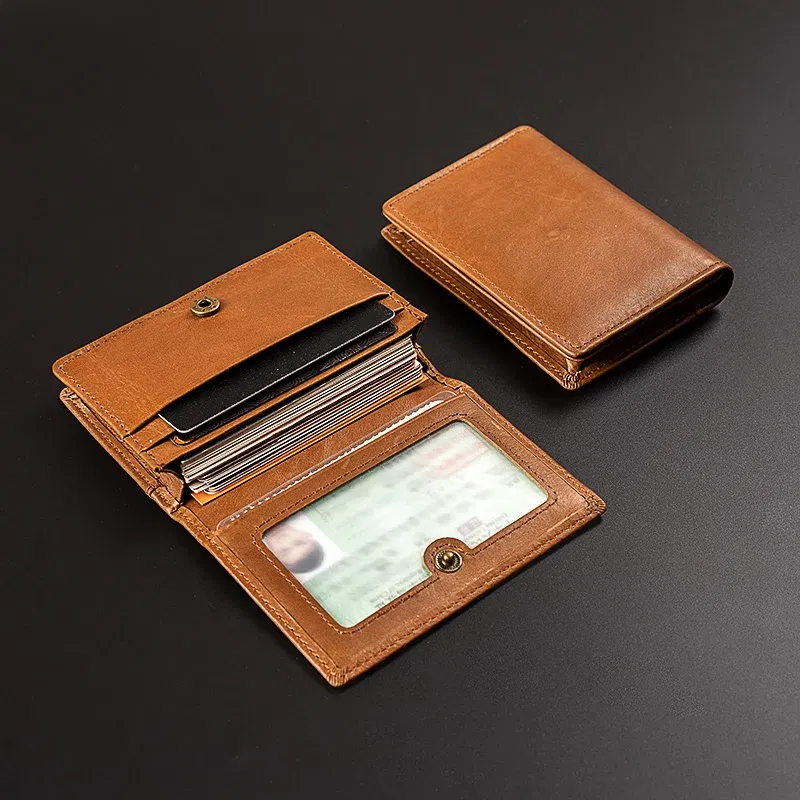 Color: wine red, Ships From: CHINA - Luxury Genuine Leather Cowhide Card Holder RFID Blocking Purse Men and Women Credit Card Wallet Slim Business ID VIP Cards Bags