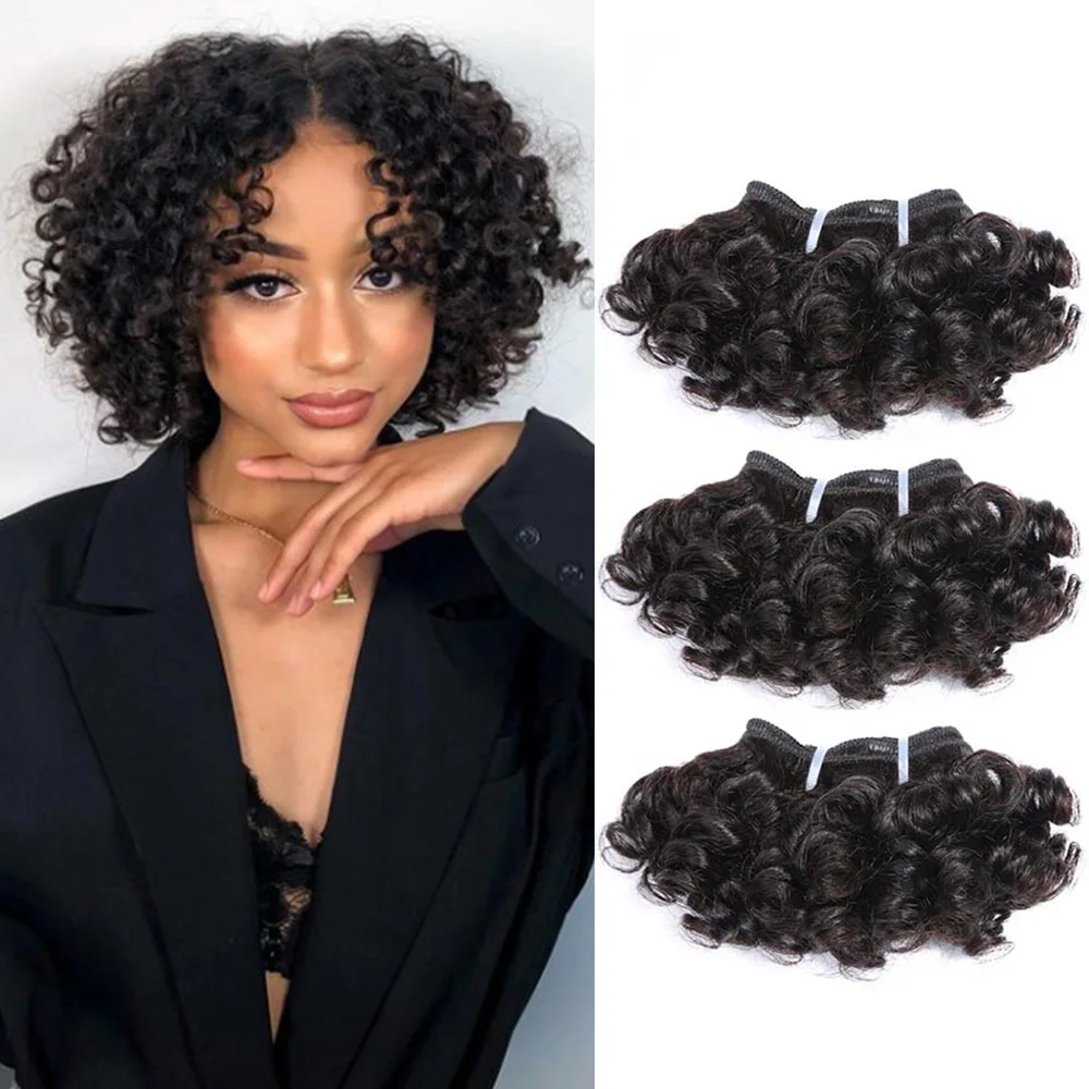 Hair Color: OT Purple, Stretched Length: 12inches, Longest Hair Proportion: 10A - Code Calla Bouncy Curly Hair Bundles Double Draw Indian 6inch Short Cut Remy Human Hair Extensions Natural Black Brown Color