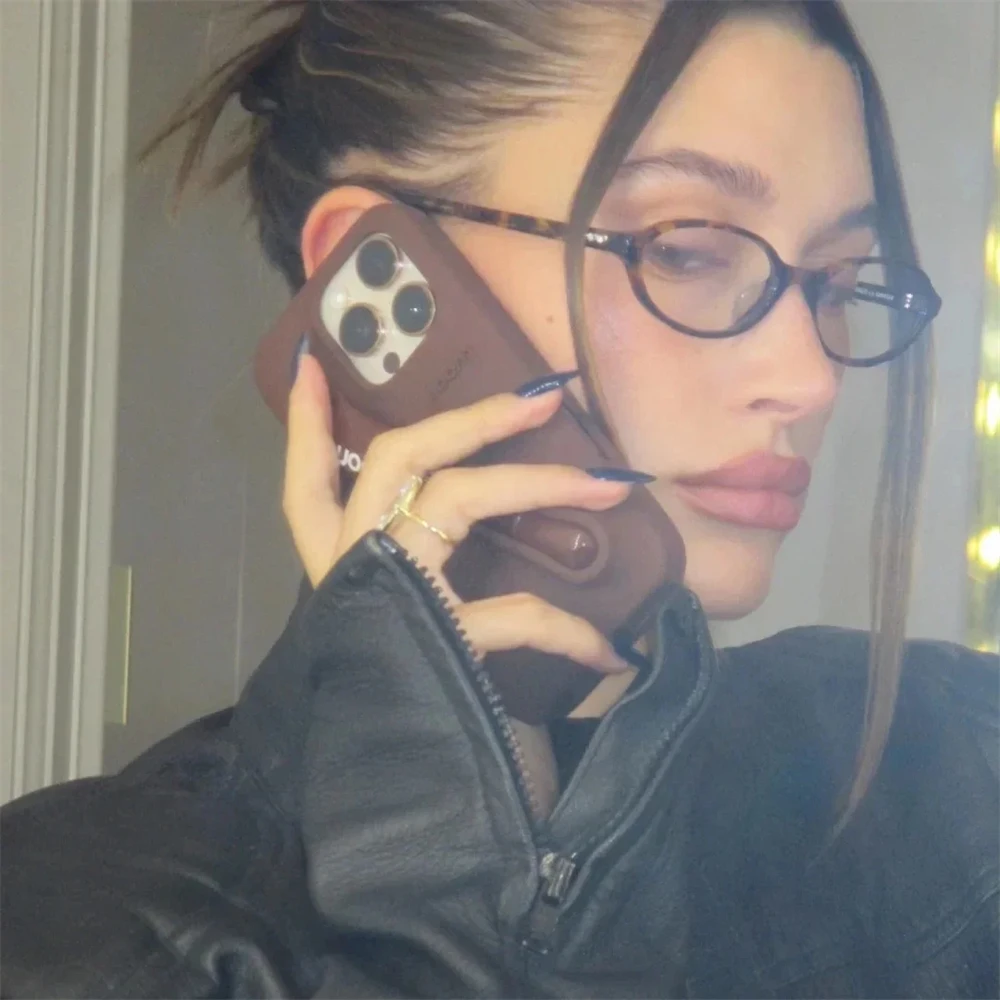 Color: Navy Blue, Compatible-Phone Models: For iPhone 12 Pro Max - New Rhode Lipstick Soft Silicone Phone Case for iPhone 16 15 14 13 12 11 Pro Max Plus Portable Lip Gloss Holder Cover with Box