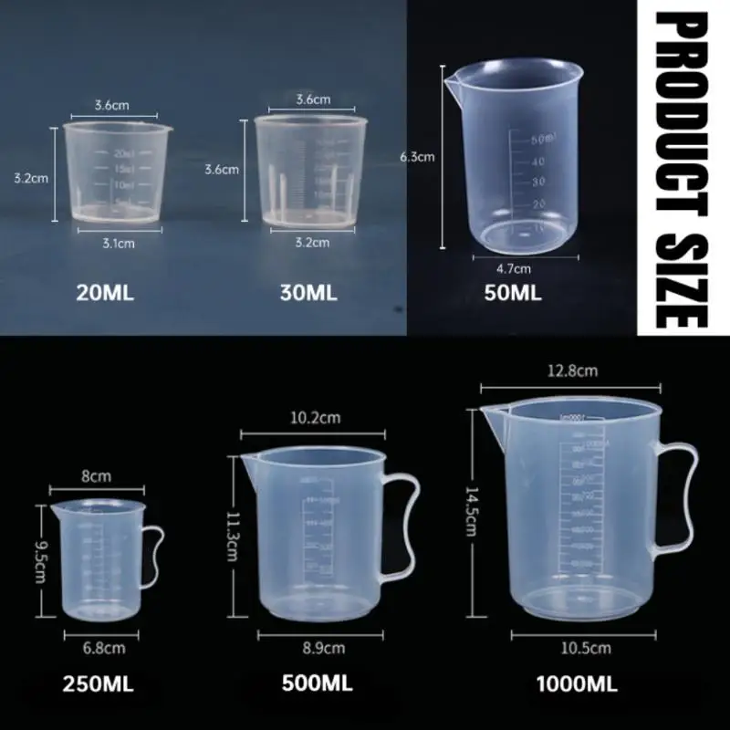 Color: Chocolate, Ships From: CHINA - Clear Plastic Graduated Measuring Cupws Househould Portable Baking Beaker Liquid Measure Jug Transparent Cup Container