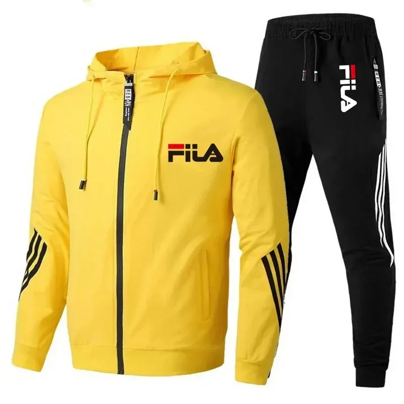 Color: green, Size: XXL, Ships From: CHINA - Men's spring and Fall outdoor zipper jacket + sweatpants jogging set Casual basketball fitness two-piece set