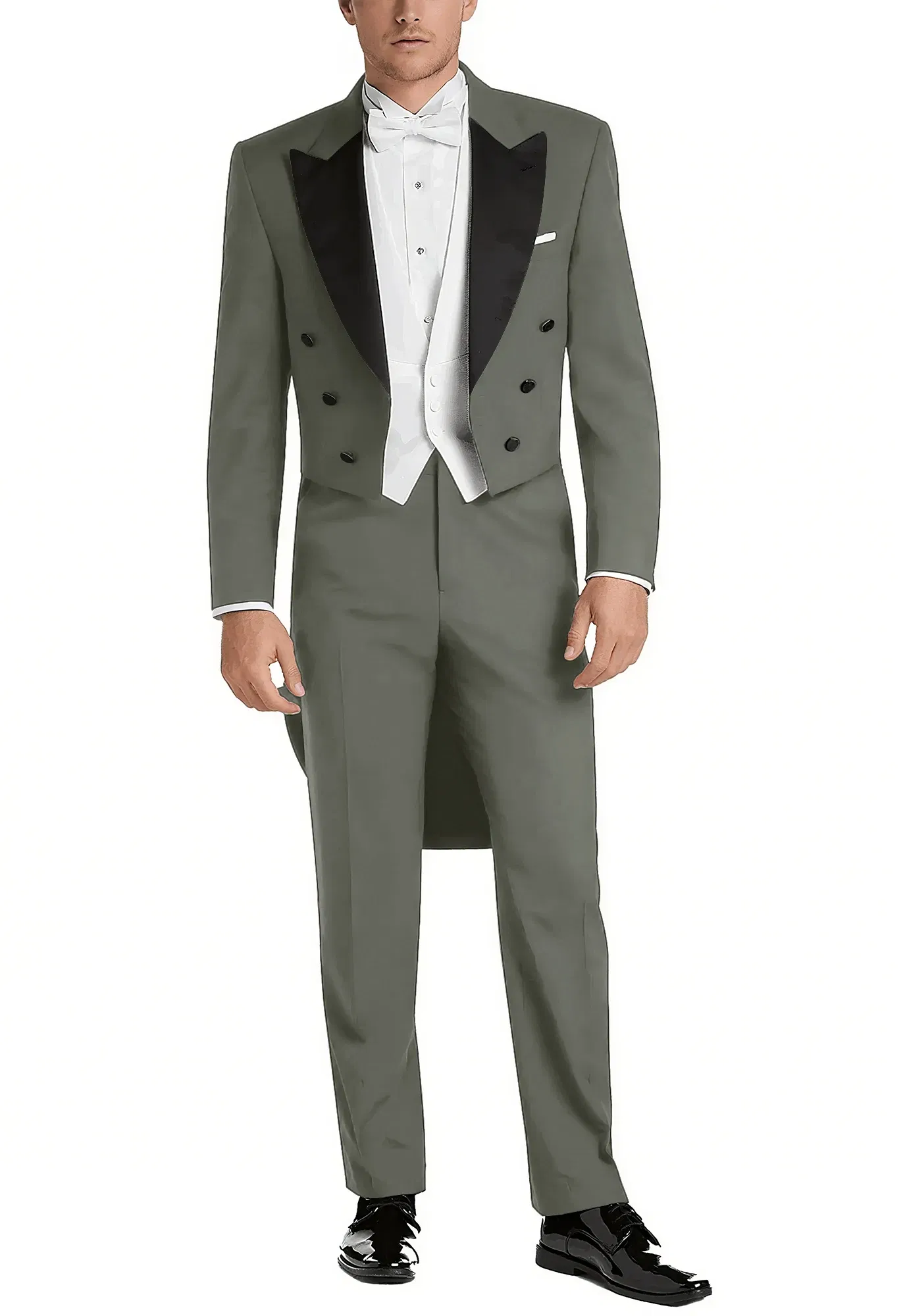 Color: Lavender, Size: M - Italy Style Aristocratic Men Suit Three Pieces(Jacket+Pants+Vest) Hot-selling High-quality Double Breasted Male Clothing