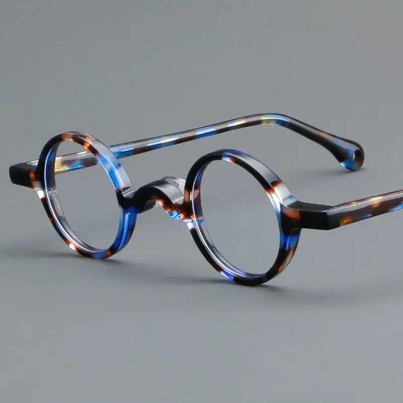 Frame Color: Milky White, Eye Prescription: +325 - VCKA Photochromic Acetate Myopia Glasses Men Retro Small Round Frames Women Custom prescription Anti-Blue  Eyewear -0.5 TO -10