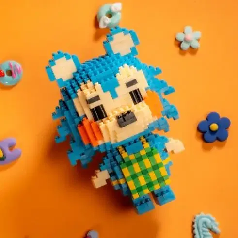 Color: light green - New 28 Kinds Of Animals Crossing Building Blocks Raymond Model Anime Building Blocks Toys Children's Building Blocks Toy Gifts