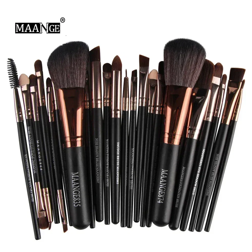 Handle Color: green - 3/13/22pcs Professional Makeup Brushes Tools Set Make Up Brush Tools Kits for Eyeshadow Eyeliner Cosmetics Brushes Maquiagem