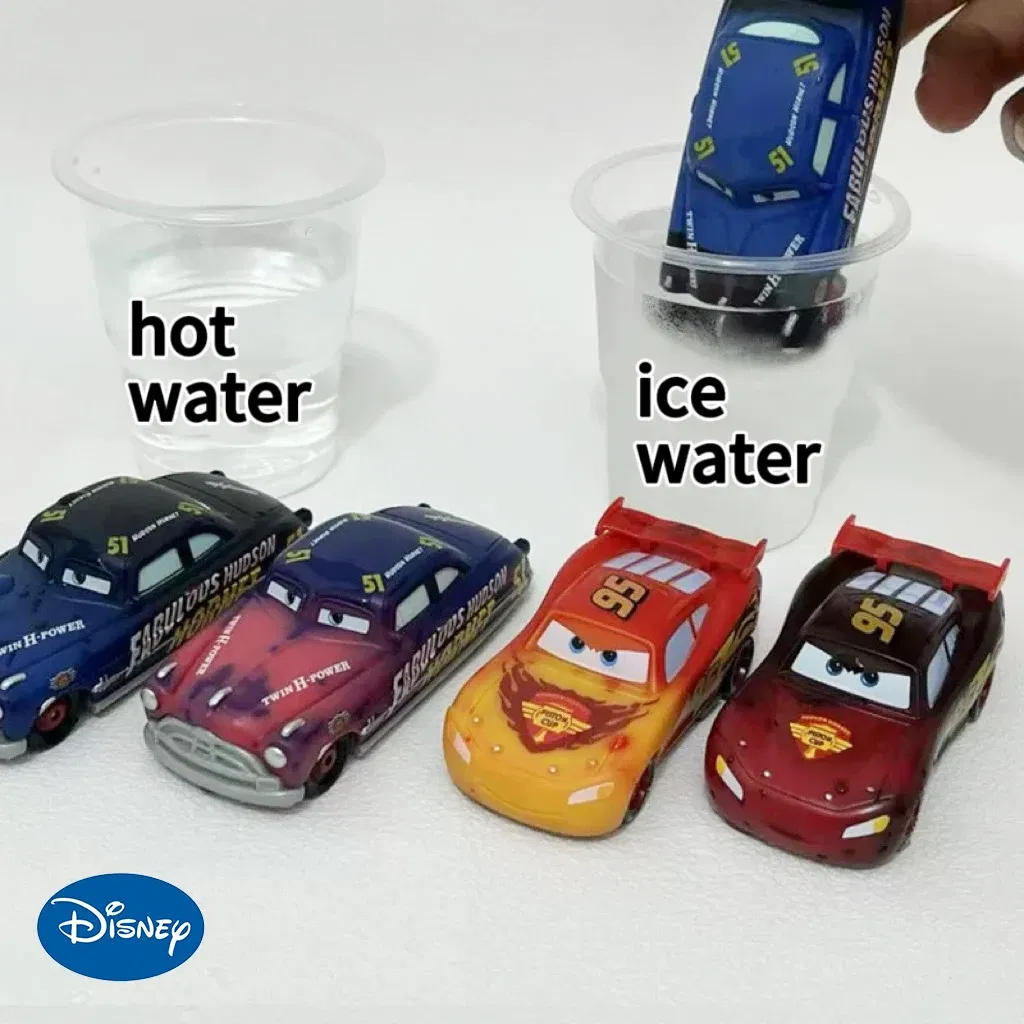 Color: Lemon yellow - Pixar Cars 3 Temperature-variable Model Disney Lightning Mcqueen Racing Family Mack Uncle Car Toy Boy Girl Children Toys Gift