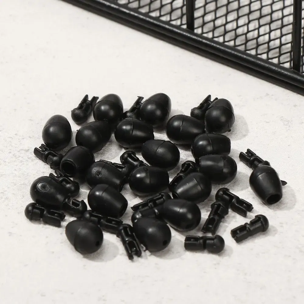 Color: Brown - 20pcs/set Beads Quick Change Carp Terminal Tackle Method Feeder Fishing Tools Connector Fish Tackles Pesca Iscas Accessories