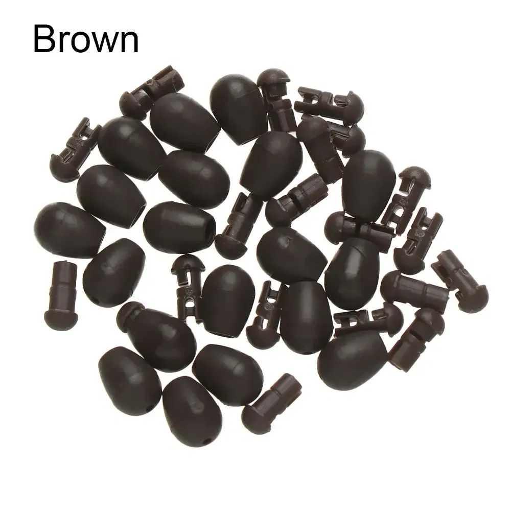 Color: Brown - 20pcs/set Beads Quick Change Carp Terminal Tackle Method Feeder Fishing Tools Connector Fish Tackles Pesca Iscas Accessories