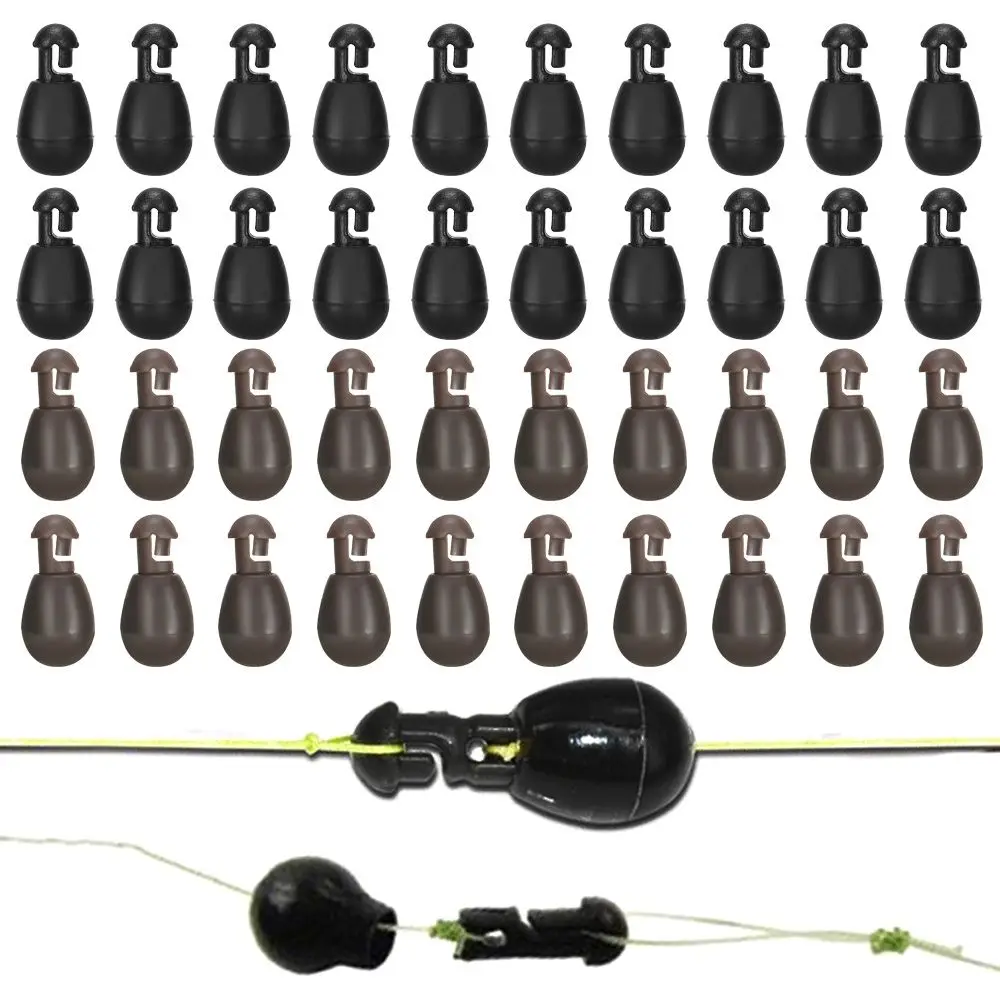 Color: Brown - 20pcs/set Beads Quick Change Carp Terminal Tackle Method Feeder Fishing Tools Connector Fish Tackles Pesca Iscas Accessories