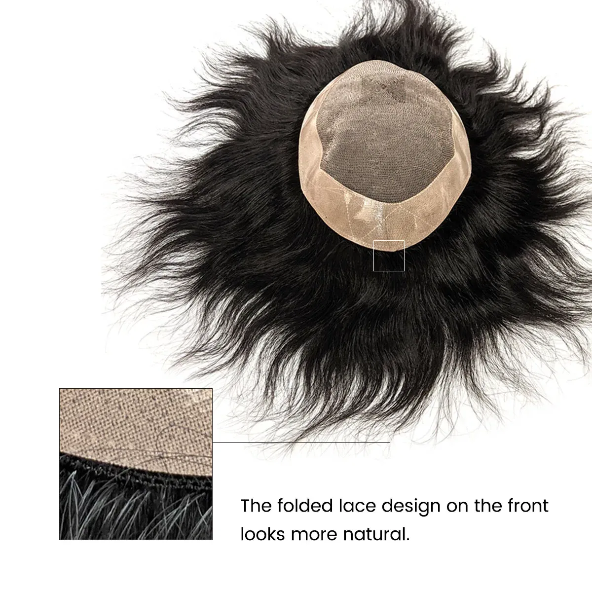 Toupee Color: 1b#, Toupee Density: 130%, Length: 8 inches, Ships From: CN, Toupee Size: 8x10, Toupee Design: free - Hywel 6 Inches Fine Mono Men Toupee Hair Capillary Prosthesis Hair Male Man Hair System for Men 100% Natural Hair Wig