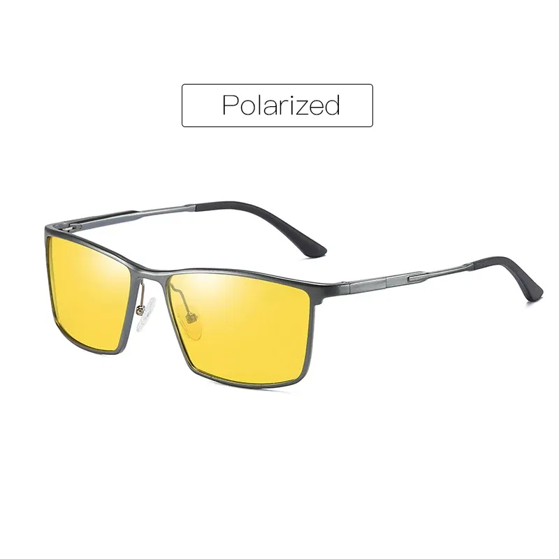 Lenses Color: Blue, Frame Color: Blue - Men's sunglasses myopia with diopter polarized  prescription glasses UC400 retro anti-glare driving goggles square black shades
