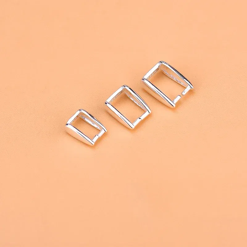 Color: WHITE - S925 Sterling Silver melon seeds pair clip pin buckle emerald jade button head hand woven jewelry DIY accessories material packa