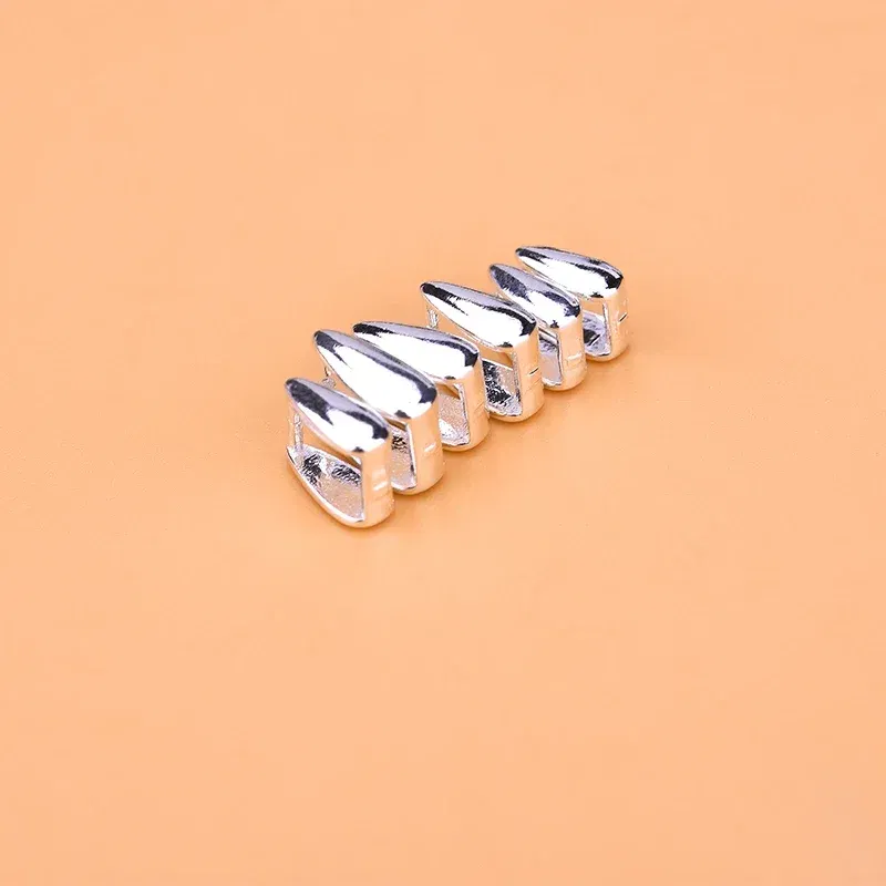 Color: WHITE - S925 Sterling Silver melon seeds pair clip pin buckle emerald jade button head hand woven jewelry DIY accessories material packa