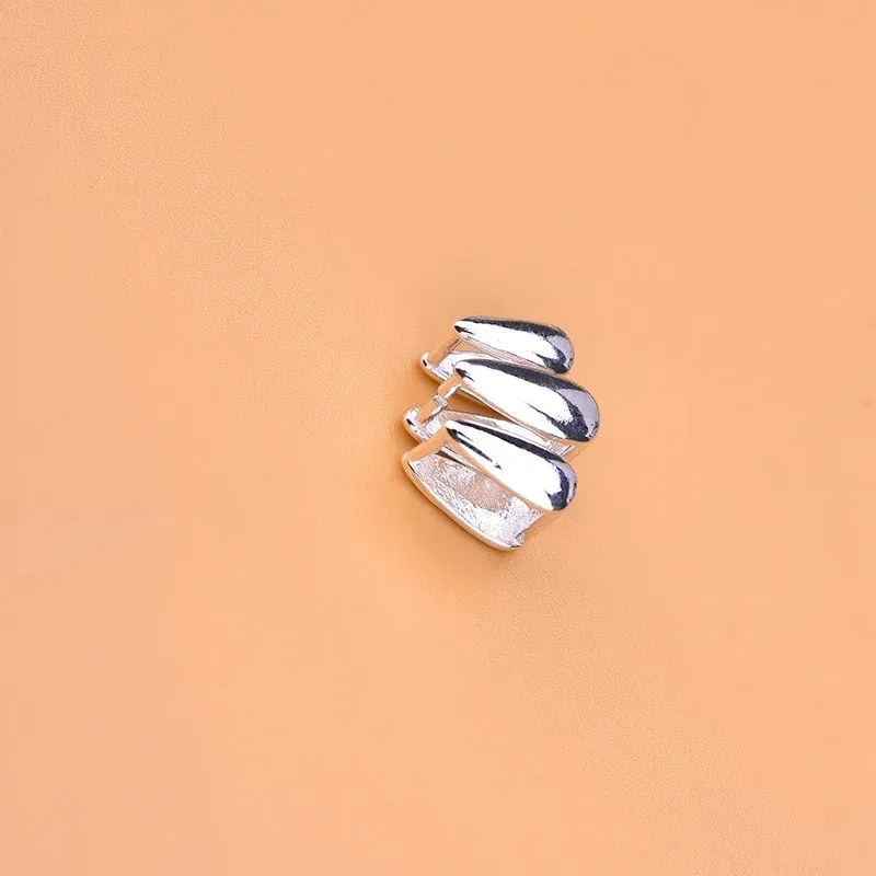 Color: WHITE - S925 Sterling Silver melon seeds pair clip pin buckle emerald jade button head hand woven jewelry DIY accessories material packa