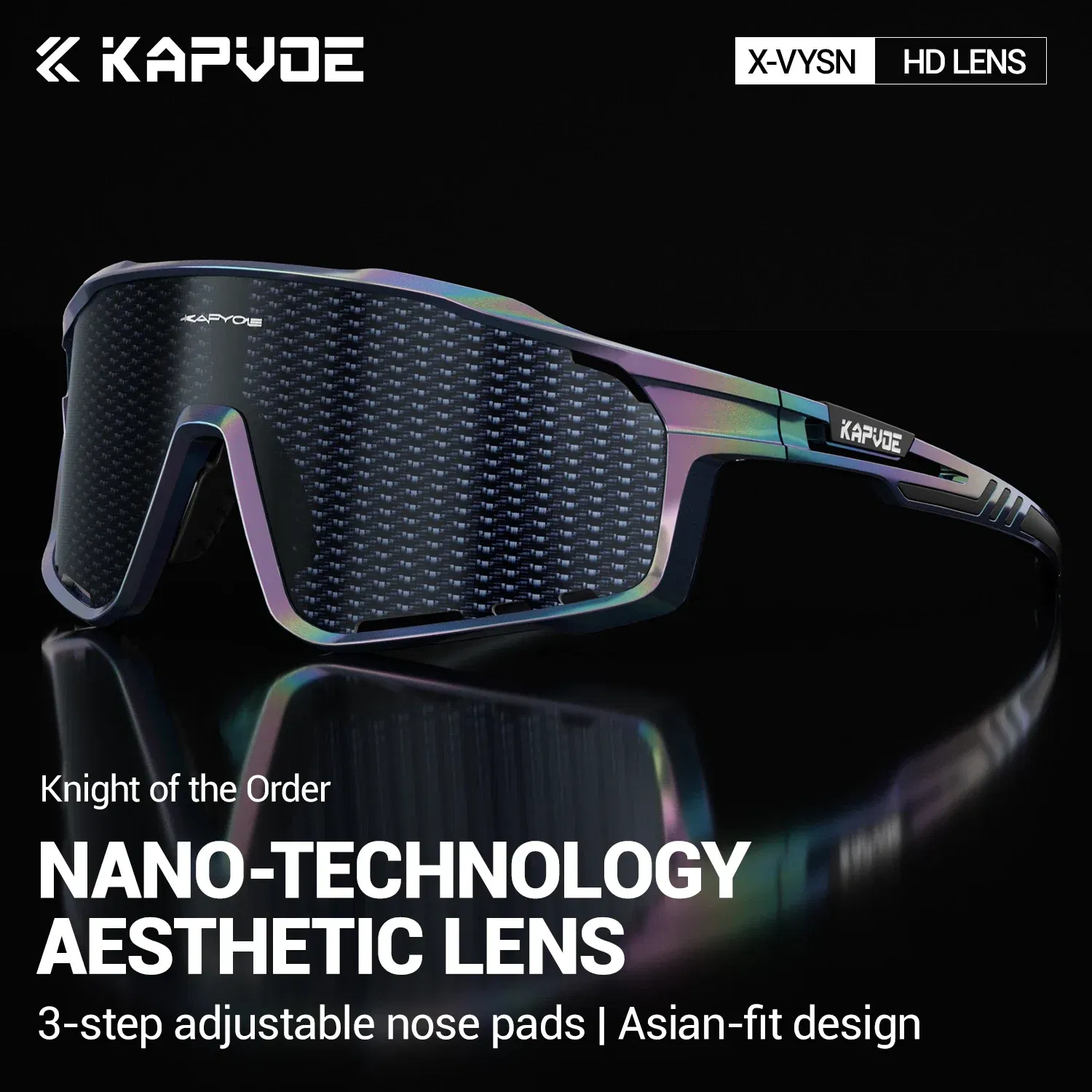 Color Name: Yellow - KAPVOE New Technology Nano Lenses Cycling Glasses Bike UV400 Eyewear Outdoor Sports Sunglasses Men Women Road Bicycle Goggles