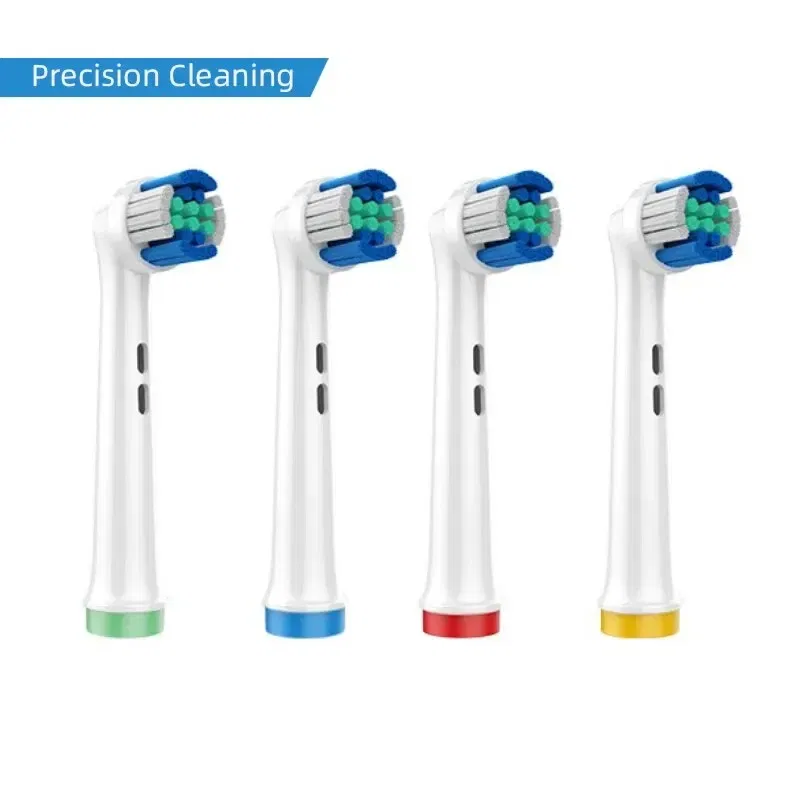 Color: Gold - 4PCS Dupont Bristle Electric Toothbrush Heads Whiten teeth/Daily Clean/Precison Cleaning/Soft Care Teeth Function For Oral B