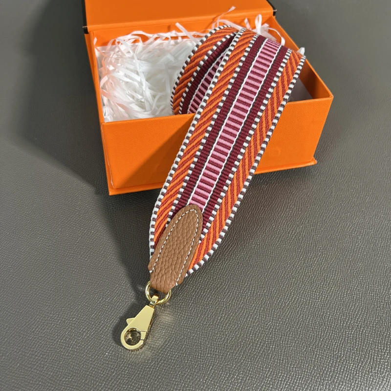 Color: Light Gold, Size: 3/8" - Herbag Evelyn Replacement Shoulder Strap Gold Togo Cowhide Woven Canvas 5cm Wide Hand-Sewn