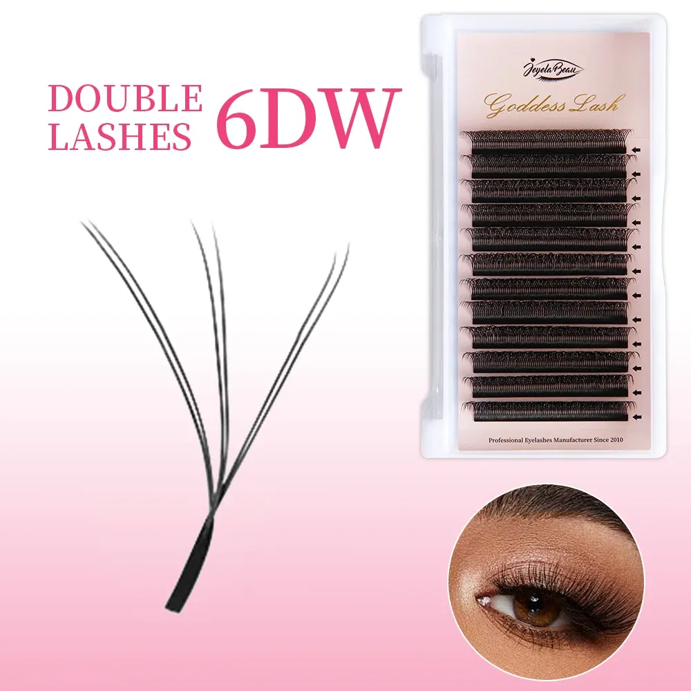 Color: Orange, Curl: D, Thickness: 0.07mm, Length: 11mm, Ships From: CHINA - Goddess 3D/4D/5D/6D/7D/8D W Shape lashes 4D Premade Fan Lash Extensions 0.07 C/D Curl Natural Soft High Quality Idividual Lashes