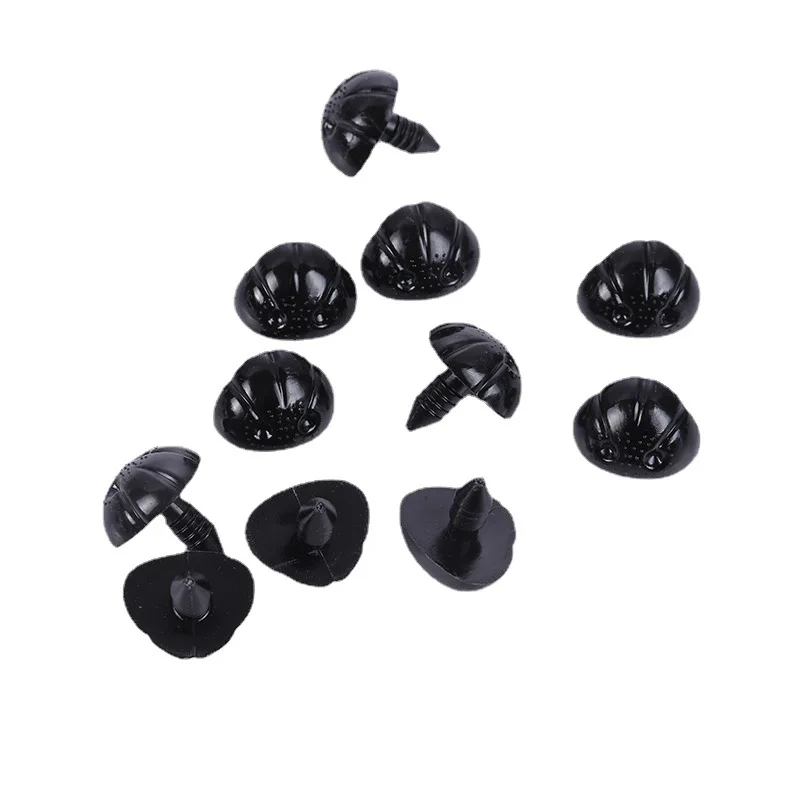 Color: black, Size: L - DIY 10Pcs 5/12/20MM Dog Nose Smooth Accessory Plug in Animal Plastic Personalized Nose Crochet Toy Doll Making Supply Plush Doll
