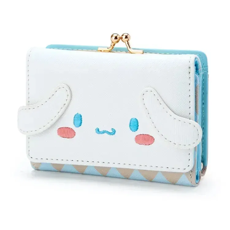 Color: Beige - Hello Kitty Coin Purse Creative Small Wallet Wholesale Mini Purses My Melody Kuromi Keychain Wallet Lipstick Purse Kawaii Clutch